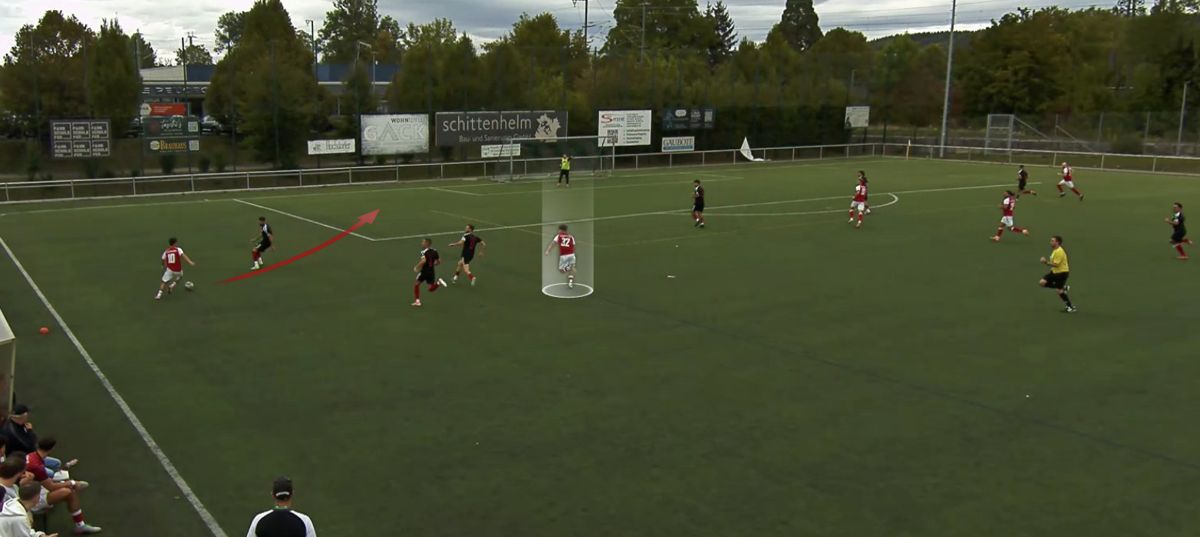 Spieler-Highlighting und Passweg im Spielvideo